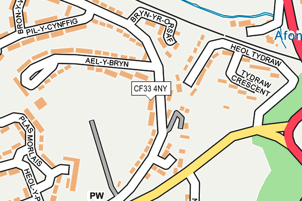 CF33 4NY map - OS OpenMap – Local (Ordnance Survey)
