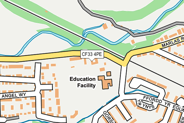 CF33 4PE map - OS OpenMap – Local (Ordnance Survey)