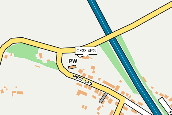 CF33 4PG map - OS OpenMap – Local (Ordnance Survey)