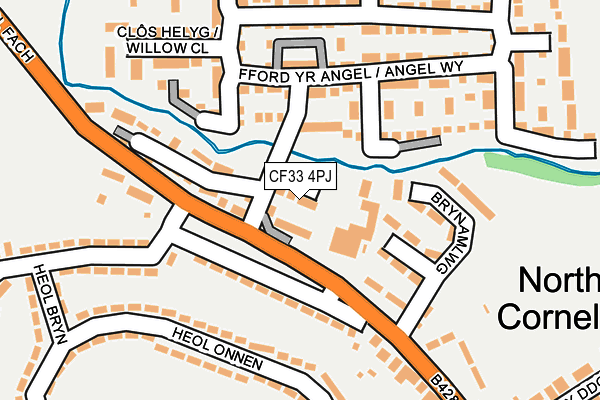 CF33 4PJ map - OS OpenMap – Local (Ordnance Survey)