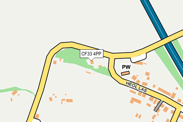 CF33 4PP map - OS OpenMap – Local (Ordnance Survey)