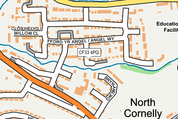 CF33 4PQ map - OS OpenMap – Local (Ordnance Survey)