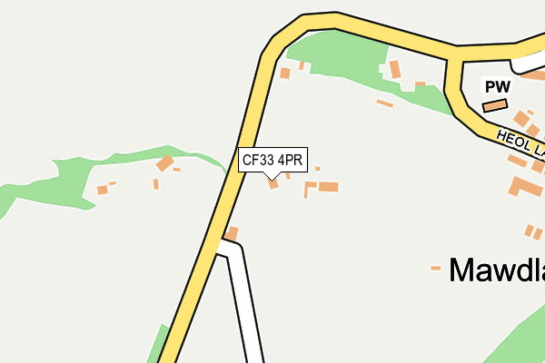 CF33 4PR map - OS OpenMap – Local (Ordnance Survey)