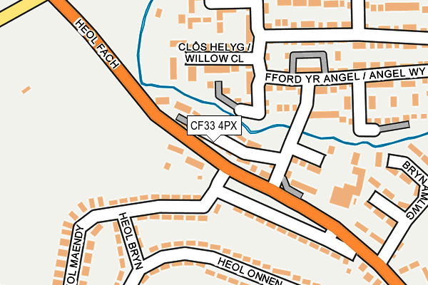 CF33 4PX map - OS OpenMap – Local (Ordnance Survey)