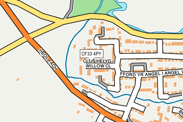 CF33 4PY map - OS OpenMap – Local (Ordnance Survey)