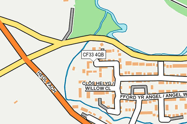 CF33 4QB map - OS OpenMap – Local (Ordnance Survey)