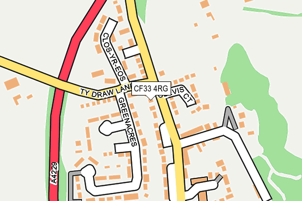 CF33 4RG map - OS OpenMap – Local (Ordnance Survey)