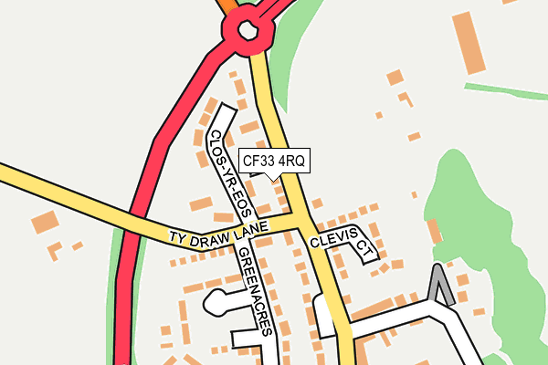CF33 4RQ map - OS OpenMap – Local (Ordnance Survey)