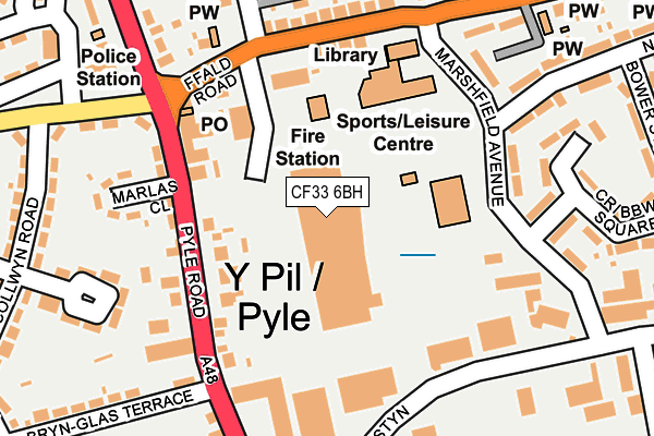 CF33 6BH map - OS OpenMap – Local (Ordnance Survey)