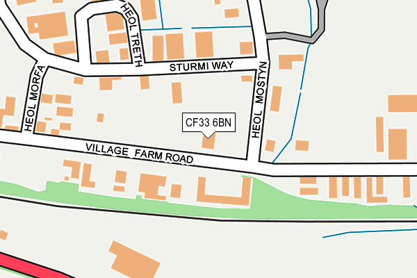 CF33 6BN map - OS OpenMap – Local (Ordnance Survey)