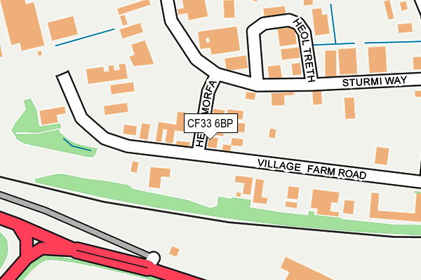 CF33 6BP map - OS OpenMap – Local (Ordnance Survey)