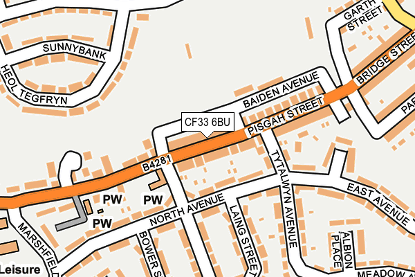 CF33 6BU map - OS OpenMap – Local (Ordnance Survey)