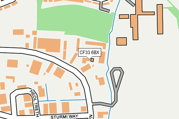CF33 6BX map - OS OpenMap – Local (Ordnance Survey)