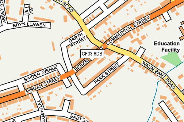 CF33 6DB map - OS OpenMap – Local (Ordnance Survey)