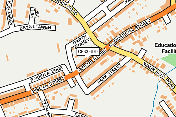 CF33 6DD map - OS OpenMap – Local (Ordnance Survey)