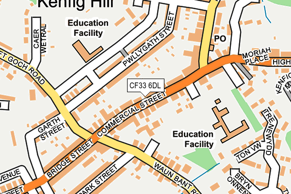 CF33 6DL map - OS OpenMap – Local (Ordnance Survey)