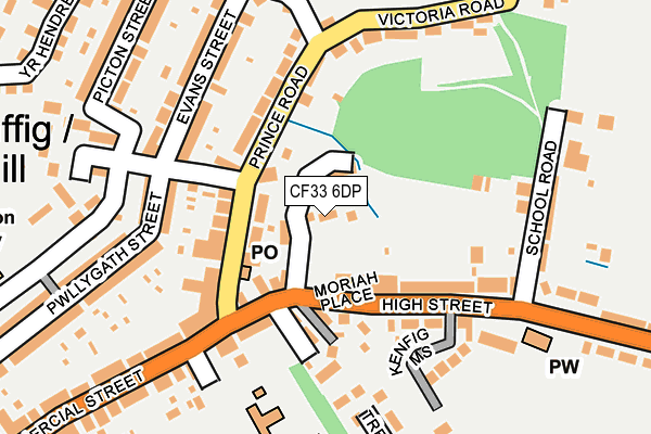 CF33 6DP map - OS OpenMap – Local (Ordnance Survey)