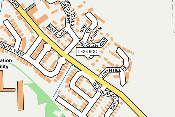 CF33 6DQ map - OS OpenMap – Local (Ordnance Survey)