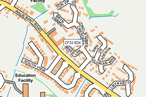 CF33 6DX map - OS OpenMap – Local (Ordnance Survey)