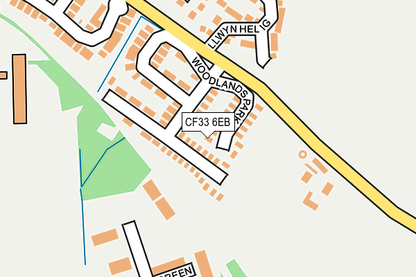 CF33 6EB map - OS OpenMap – Local (Ordnance Survey)