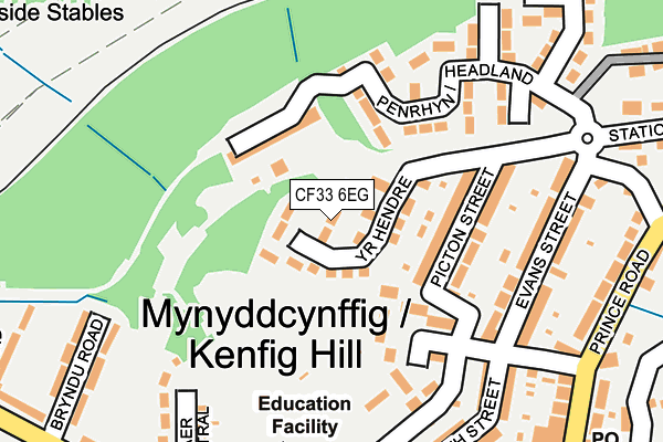 CF33 6EG map - OS OpenMap – Local (Ordnance Survey)