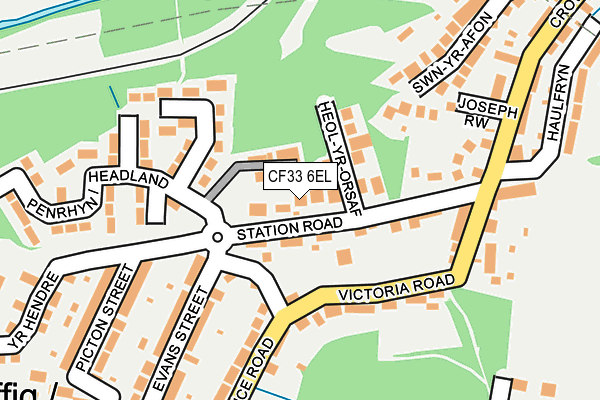 CF33 6EL map - OS OpenMap – Local (Ordnance Survey)
