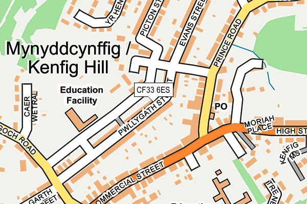 CF33 6ES map - OS OpenMap – Local (Ordnance Survey)