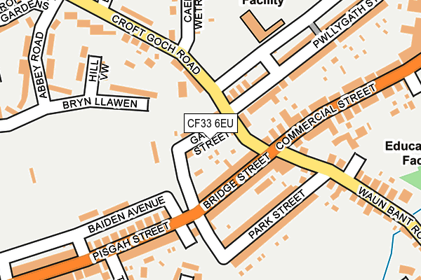 CF33 6EU map - OS OpenMap – Local (Ordnance Survey)