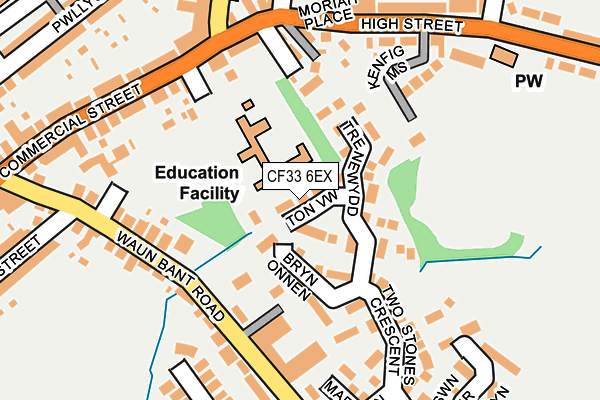 CF33 6EX map - OS OpenMap – Local (Ordnance Survey)