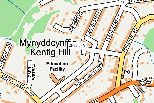 CF33 6FA map - OS OpenMap – Local (Ordnance Survey)