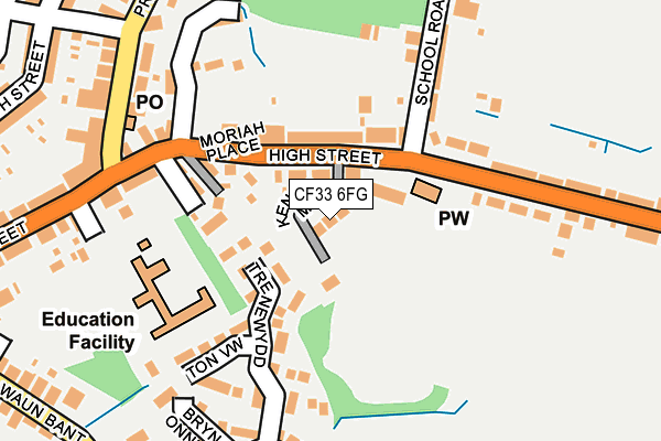 CF33 6FG map - OS OpenMap – Local (Ordnance Survey)