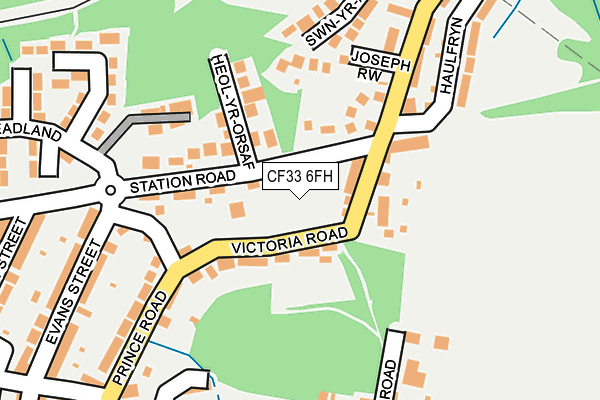 CF33 6FH map - OS OpenMap – Local (Ordnance Survey)