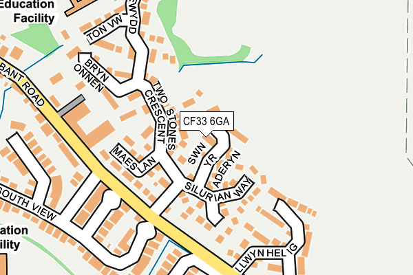 CF33 6GA map - OS OpenMap – Local (Ordnance Survey)