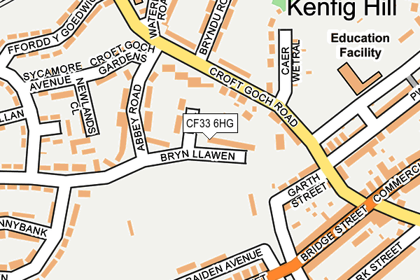 CF33 6HG map - OS OpenMap – Local (Ordnance Survey)