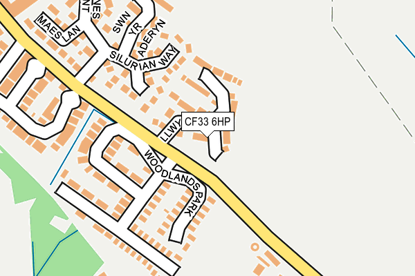 CF33 6HP map - OS OpenMap – Local (Ordnance Survey)