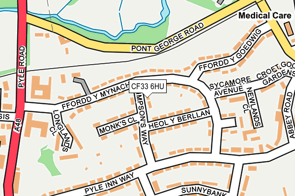 CF33 6HU map - OS OpenMap – Local (Ordnance Survey)