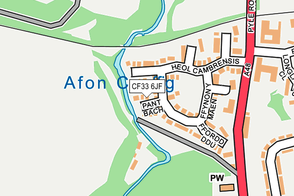 CF33 6JF map - OS OpenMap – Local (Ordnance Survey)