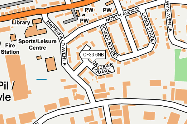 CF33 6NB map - OS OpenMap – Local (Ordnance Survey)