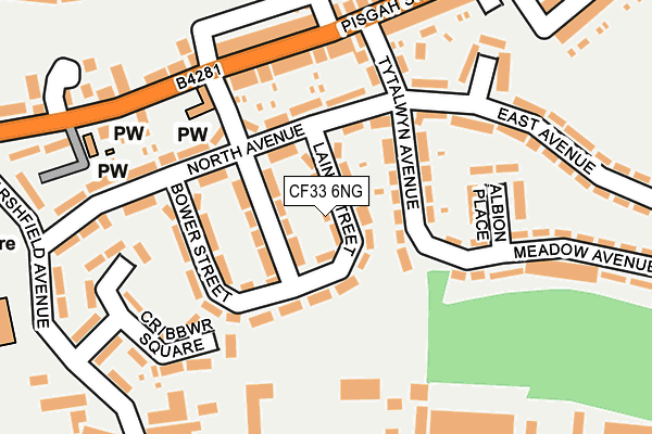 CF33 6NG map - OS OpenMap – Local (Ordnance Survey)