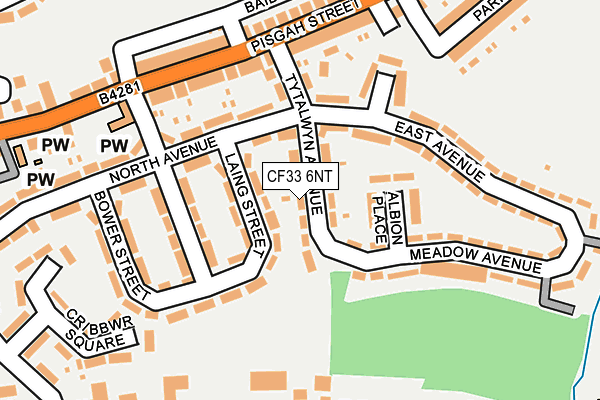 CF33 6NT map - OS OpenMap – Local (Ordnance Survey)