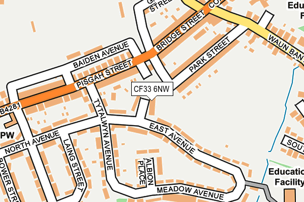 CF33 6NW map - OS OpenMap – Local (Ordnance Survey)