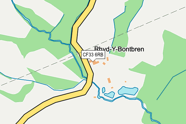 CF33 6RB map - OS OpenMap – Local (Ordnance Survey)