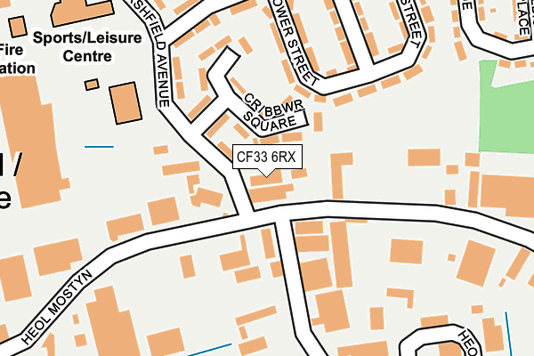 CF33 6RX map - OS OpenMap – Local (Ordnance Survey)