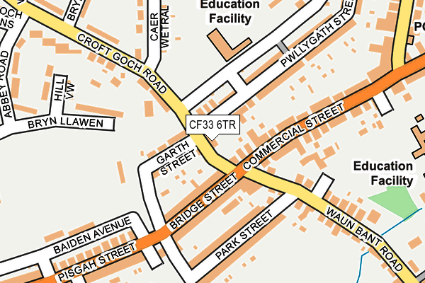 CF33 6TR map - OS OpenMap – Local (Ordnance Survey)
