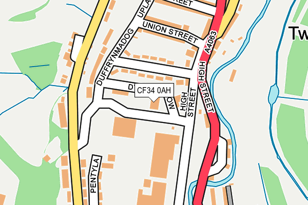 CF34 0AH map - OS OpenMap – Local (Ordnance Survey)