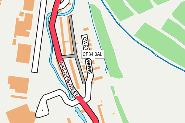 CF34 0AL map - OS OpenMap – Local (Ordnance Survey)