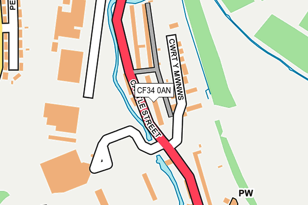 CF34 0AN map - OS OpenMap – Local (Ordnance Survey)