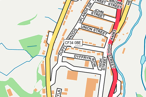 CF34 0BE map - OS OpenMap – Local (Ordnance Survey)