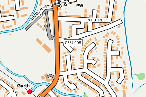 CF34 0DB map - OS OpenMap – Local (Ordnance Survey)