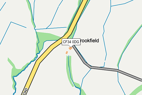 CF34 0DG map - OS OpenMap – Local (Ordnance Survey)